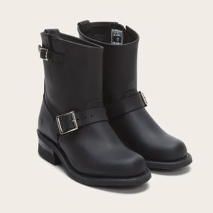 Frye black engineer boots, size 9